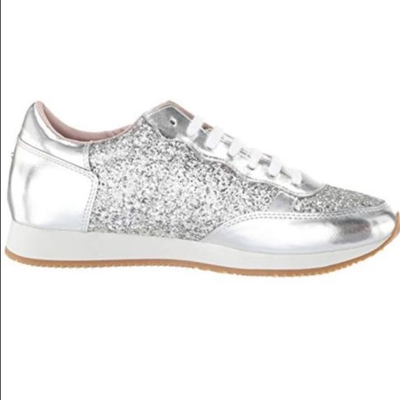 Kate Spade Felicia Sneaker Silver Glitter - Picture 2 of 5